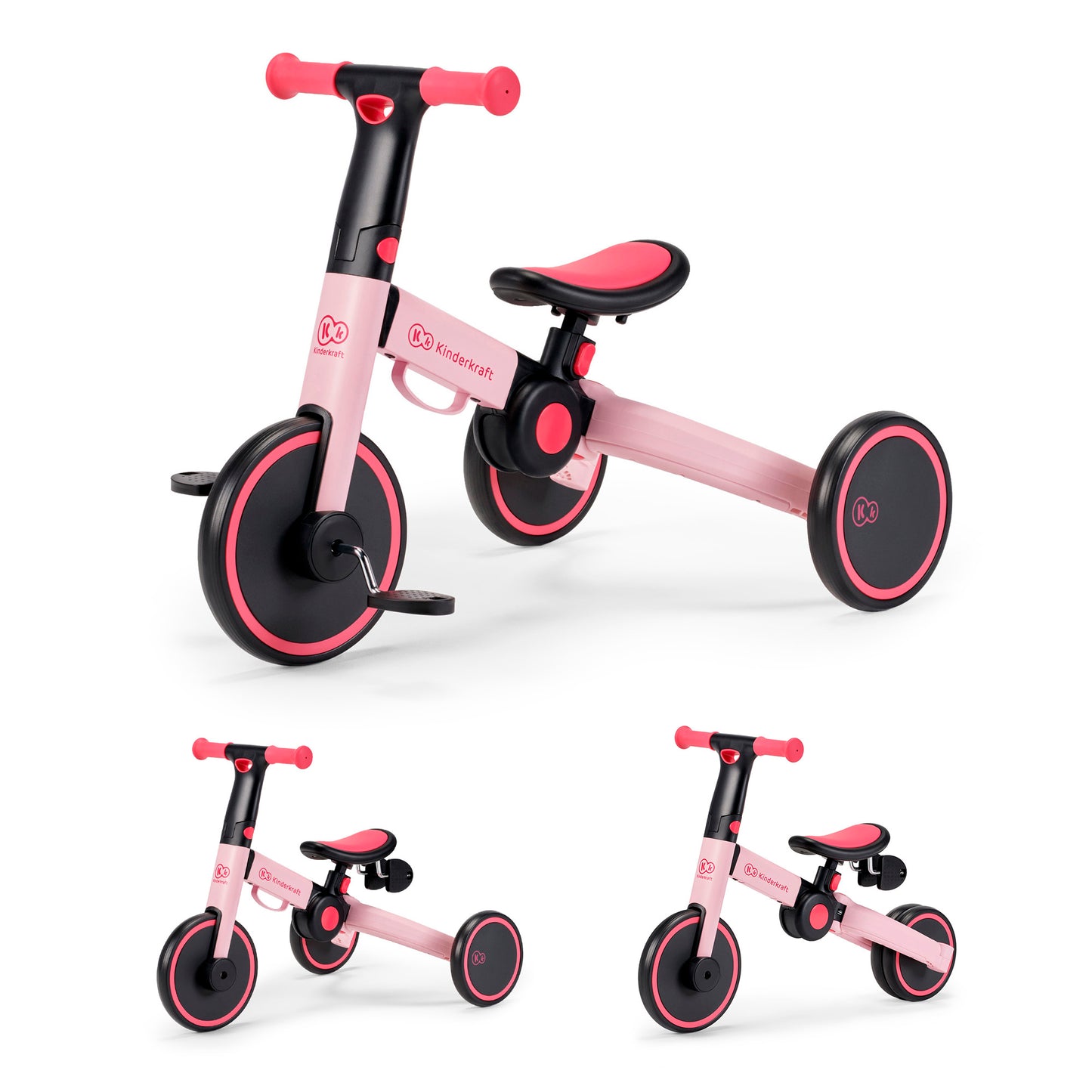 Kinderkraft триколка 3в1 4TRIKE pink