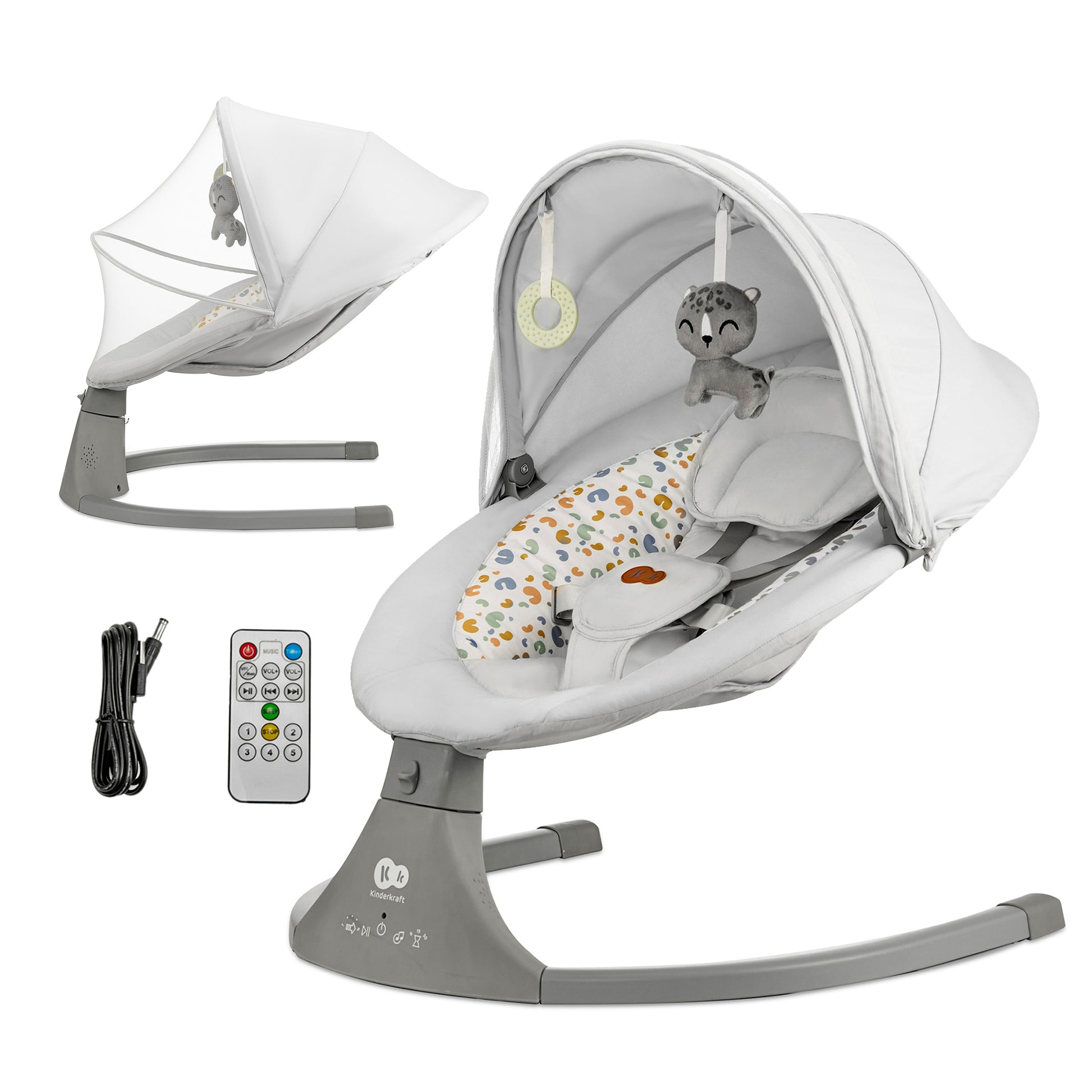 Kinderkraft люлка LUMI 2 light grey