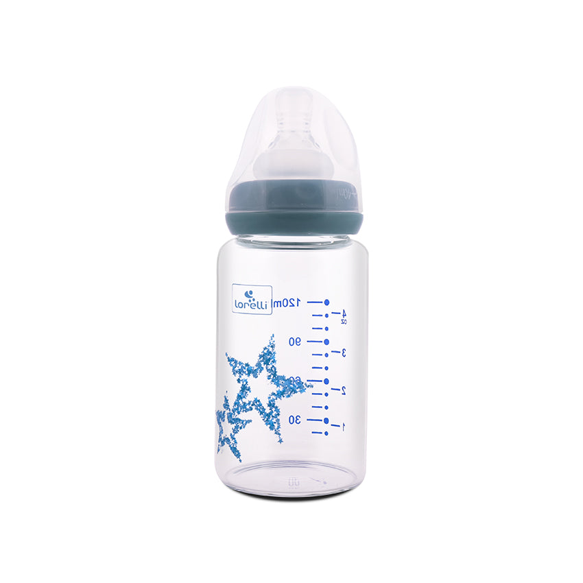 Lorelli СТЪКЛЕНО ШИШЕ ANTI COLIC 120 МЛ MOONLIGHT BLUE