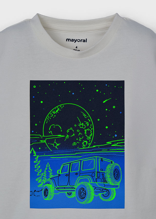 Mayoral Тениска д/р glow in the dark Сметана