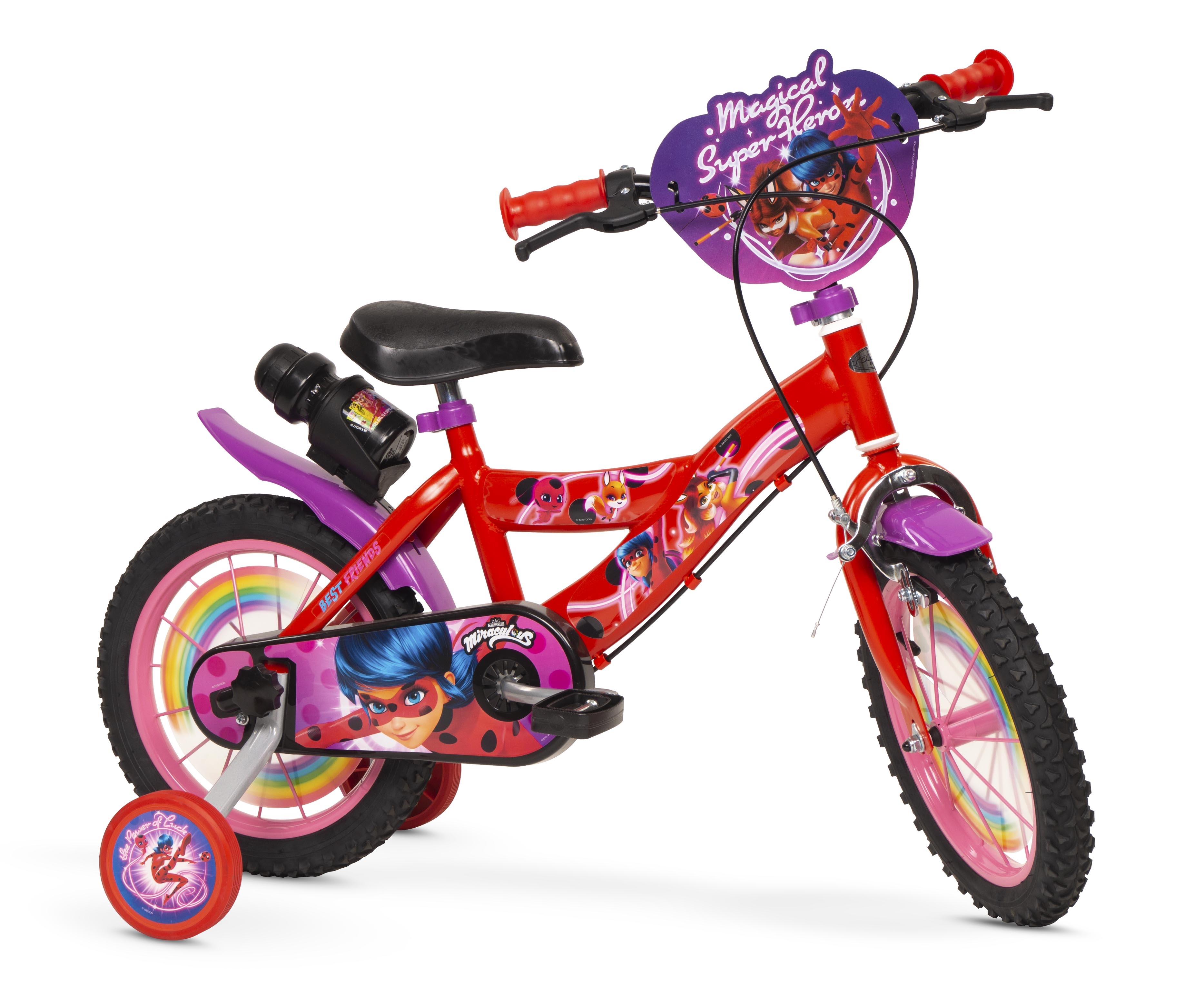 Toimsa детски велосипед 14" Miraculous лилаво 1458