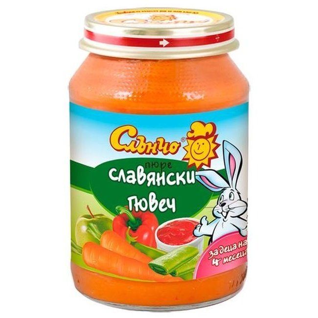 Зеленчуково пюре Слънчо - Славянски гювеч, 190 g valinokids