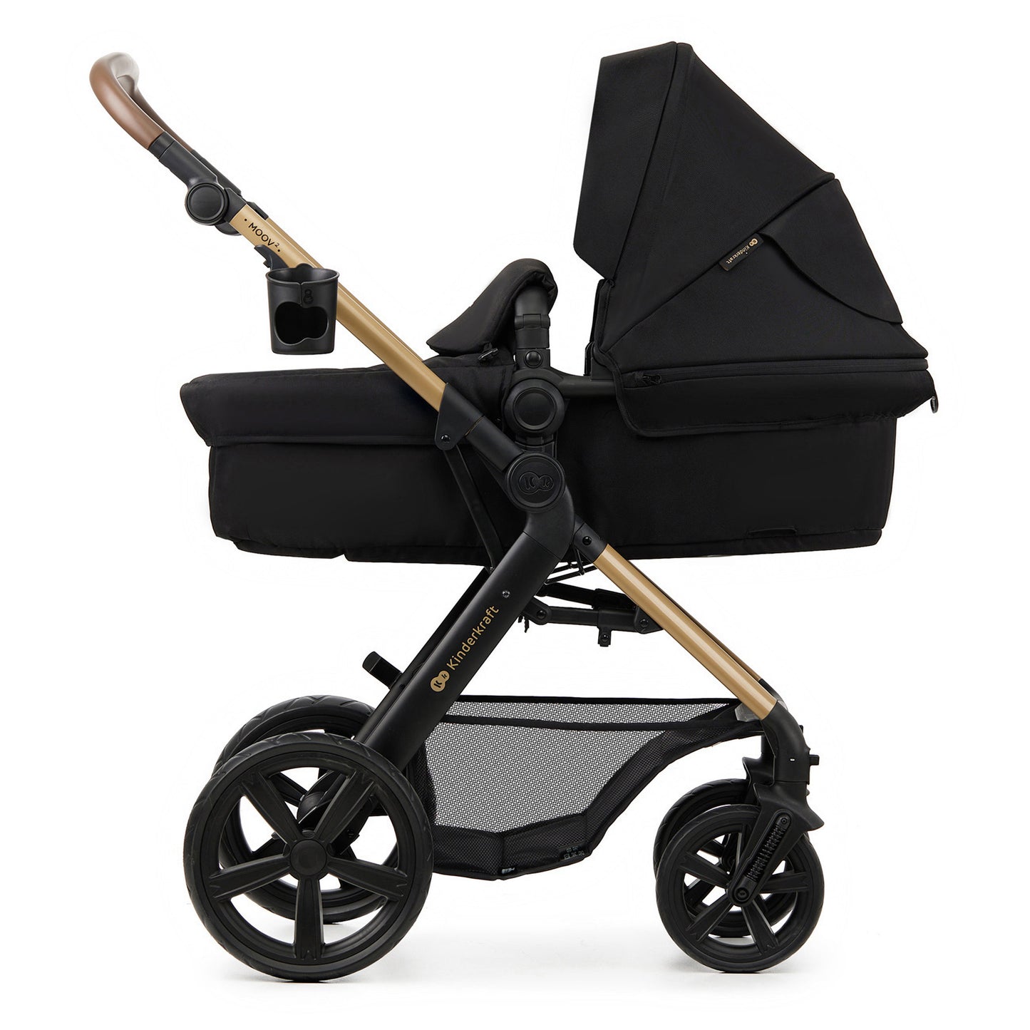 KinderKraft MOOV 2 бебешка количка 3в1 PURE BLACK