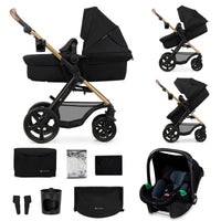 KinderKraft MOOV 2 бебешка количка 3в1 PURE BLACK