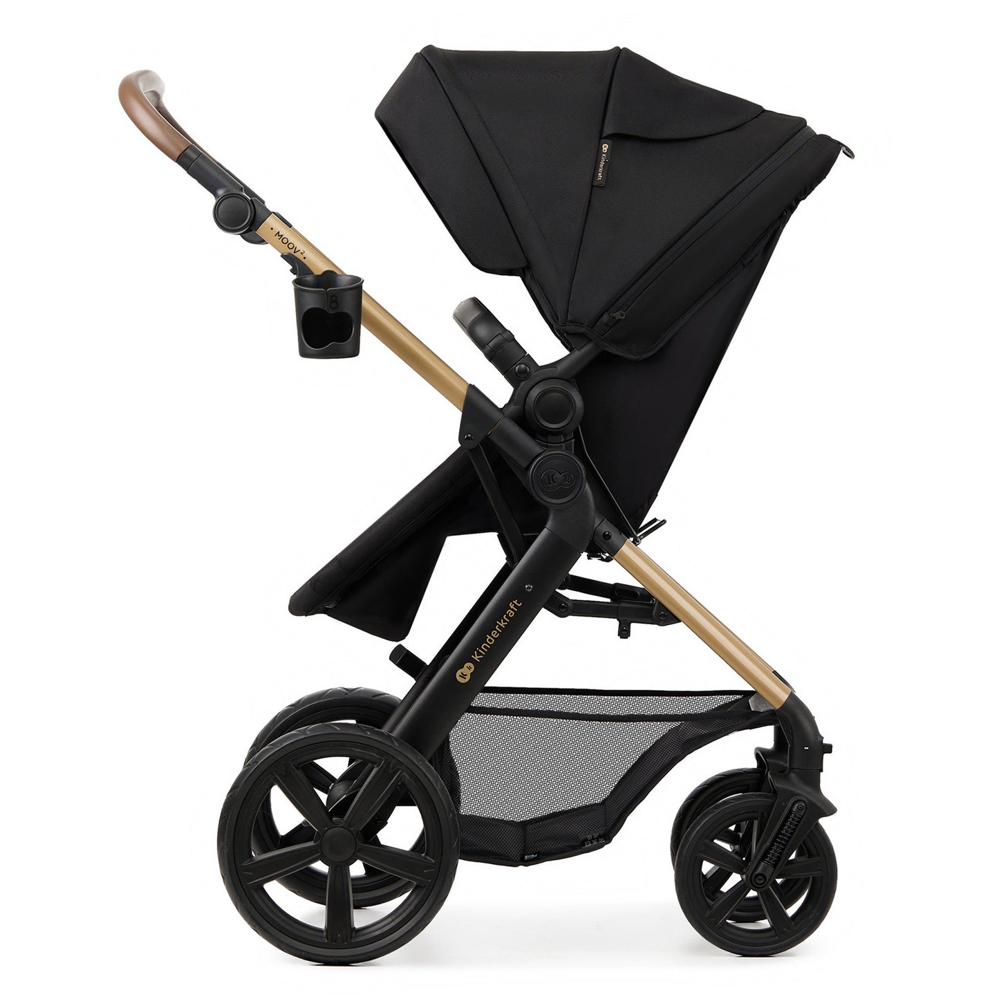 KinderKraft MOOV 2 бебешка количка 3в1 PURE BLACK