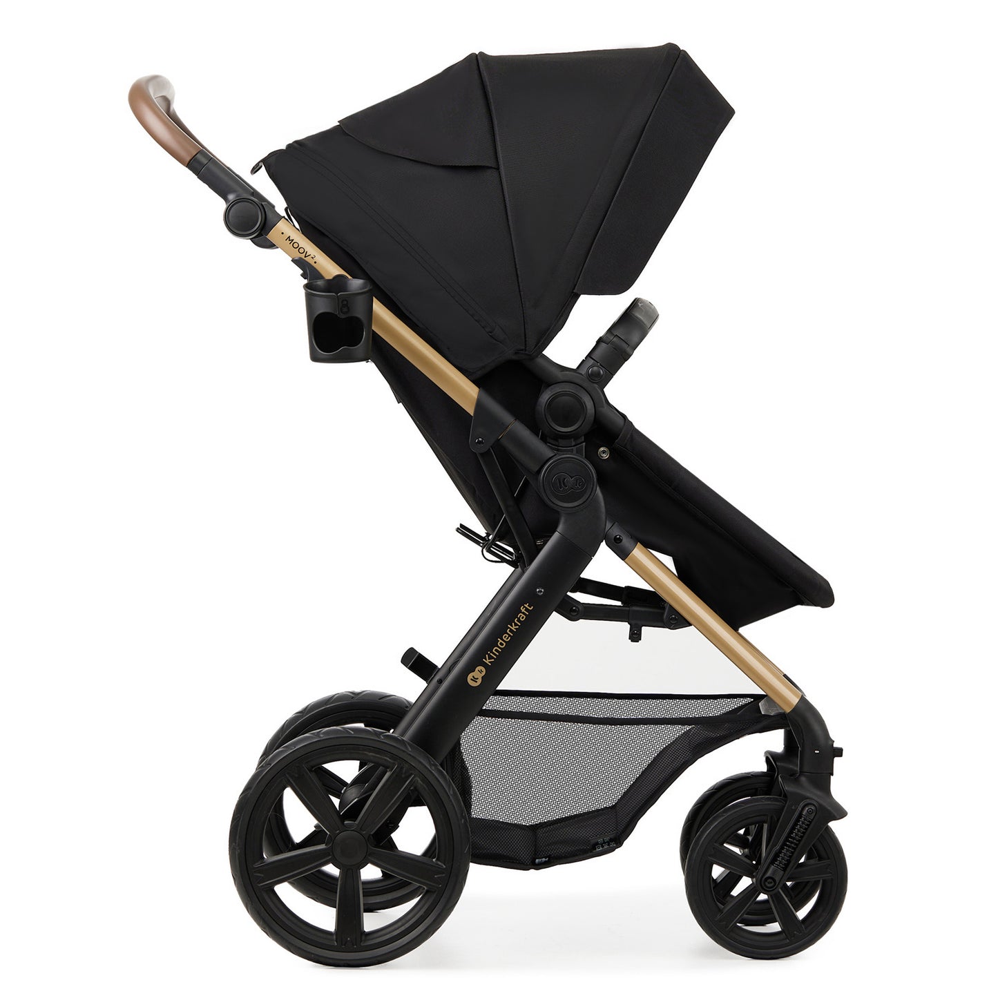 KinderKraft MOOV 2 бебешка количка 3в1 PURE BLACK