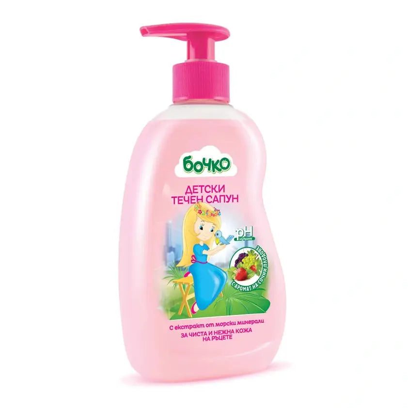 БОЧКО Детски течен сапун с аромат на плодове 410 мл valinokids