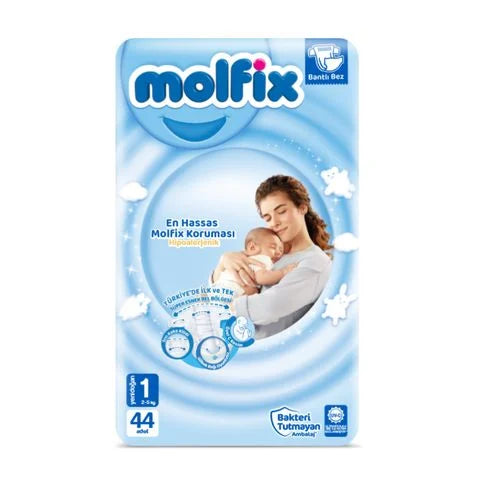 Molfix 1 Newborn Пелени за бебета 2-5 кг х44 броя valinokids