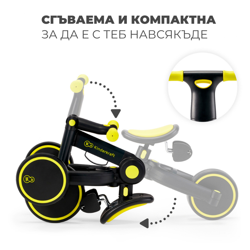 Kinderkraft триколка 3в1 4TRIKE black