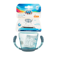 CANPOL BABIES Неразливаща се часа с дръжки и мек накрайник, Sea Life 230 мл 9м+