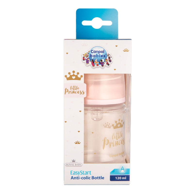 CANPOL BABIES Шише антиколик с широко гърло Easy Start ROYAL BABY 120 мл