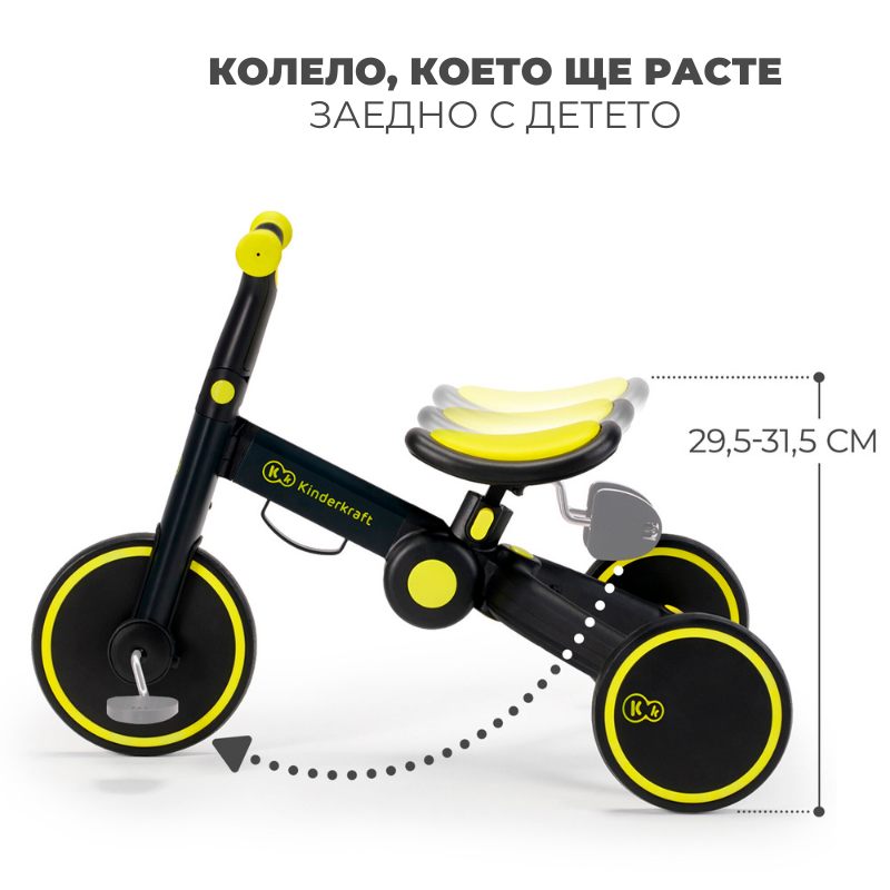 Kinderkraft триколка 3в1 4TRIKE black