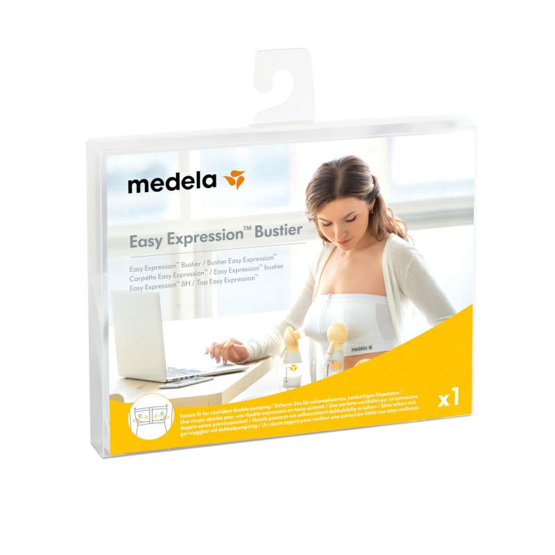 MEDELA Бюстие за лесно изцеждане S, бяло