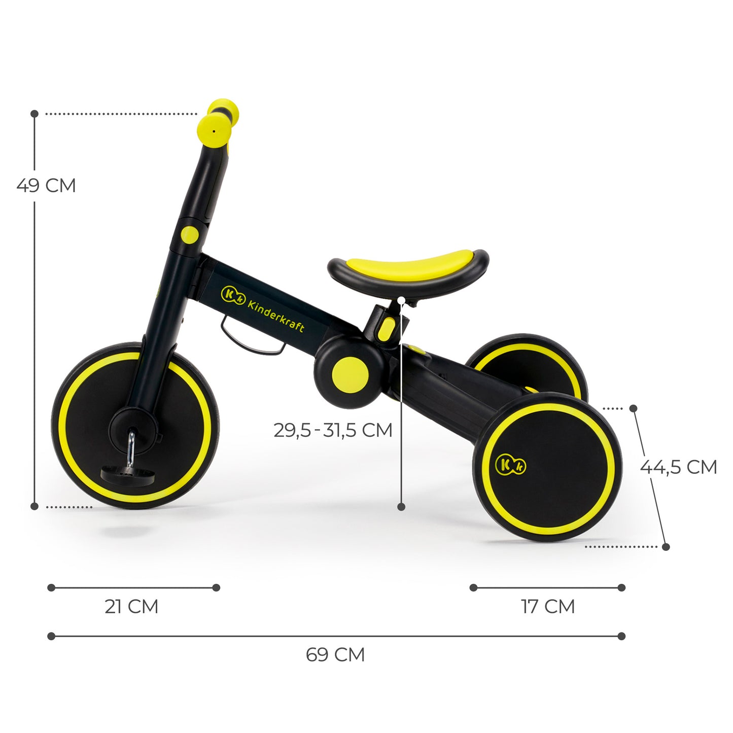 Kinderkraft триколка 3в1 4TRIKE black