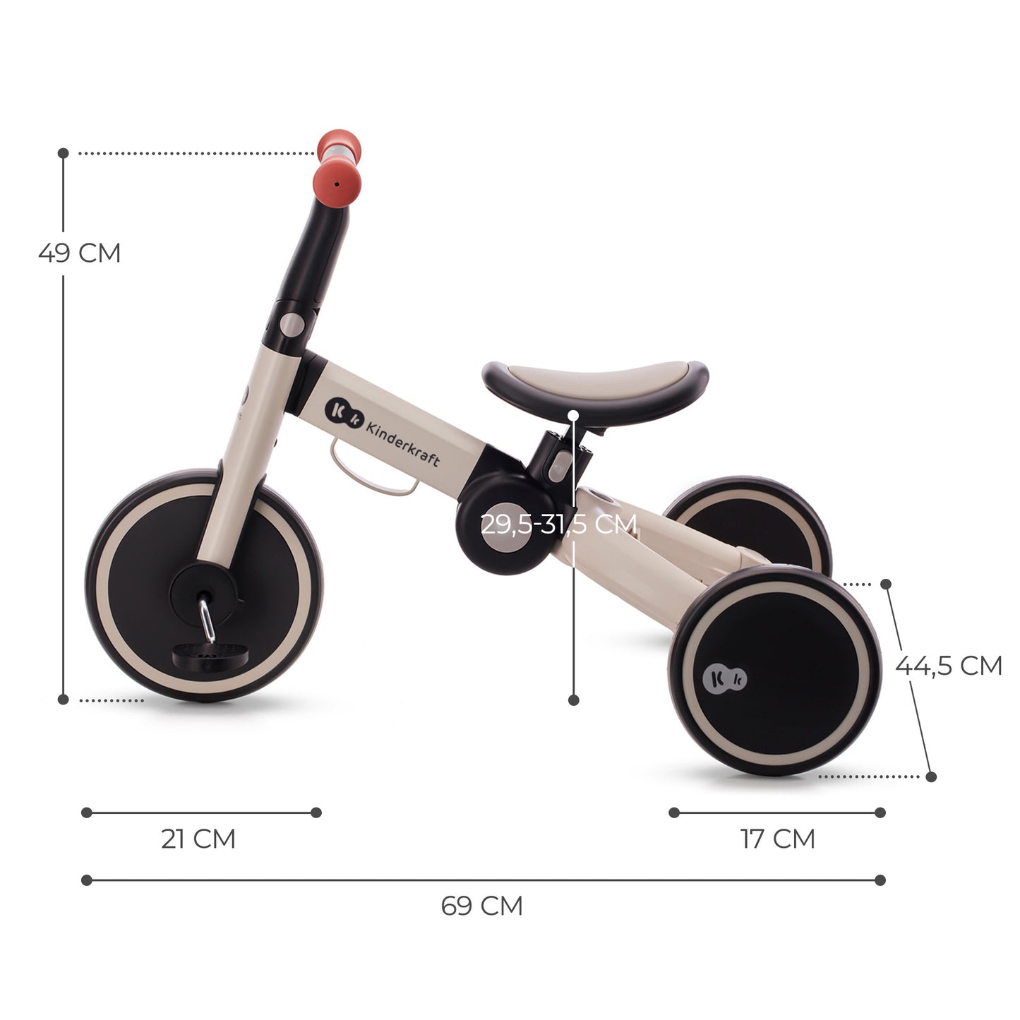 Kinderkraft триколка 3в1 4TRIKE grey