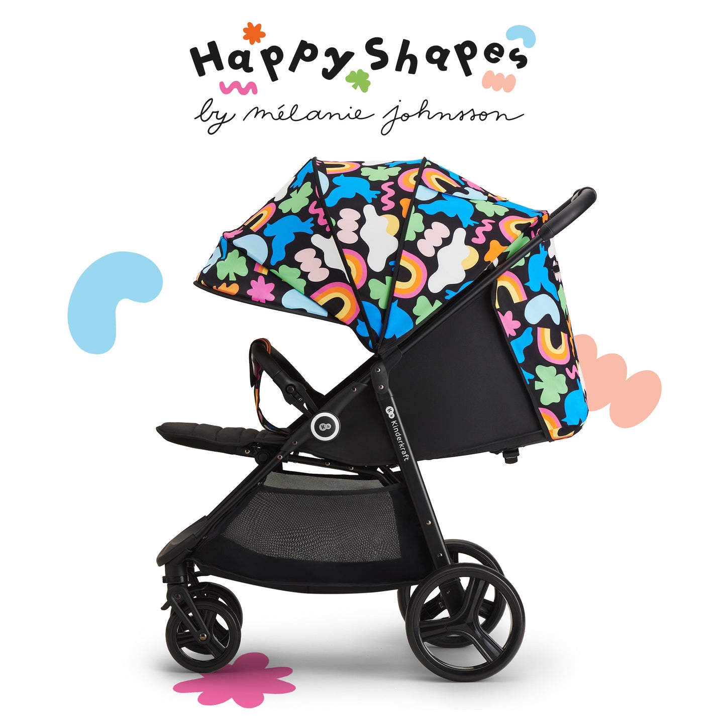 Kinderkraft GRANDE PLUS бебешка количка HAPPY SHAPES