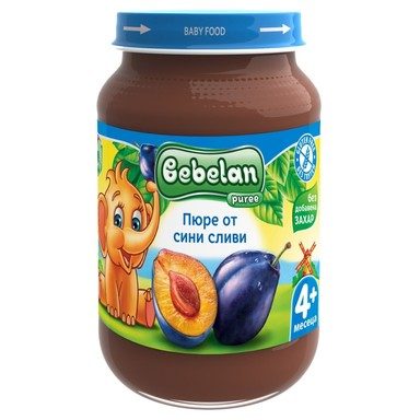 Bebelan Пюре за кърмачета от 4-тия месец с вкус на сини сливи 190г valinokids