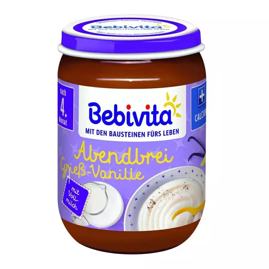 Bebivita 14601 Млечна Каша "Лека Нощ" Грис Ванилия 190g стек valinokids