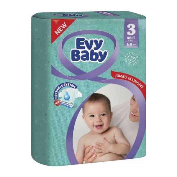 Evy Baby пелени 3 5-9кг. 64бр. valinokids