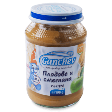 Ganchev Пюре от плодове със сметана valinokids