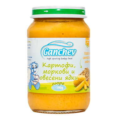 Ganchev Пюре от картофи и моркови и овесени ядки valinokids