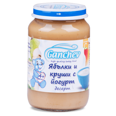 Ganchev Десерт от ябълки и круши с йогурт valinokids