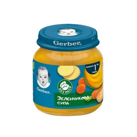 Gerber Пюре зеленчукова супа, Моето първо пюре х125 грама valinokids