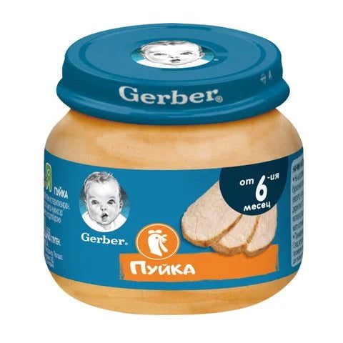 Gerber Пюре пуйка от 6 месечна възраст х80 грама valinokids