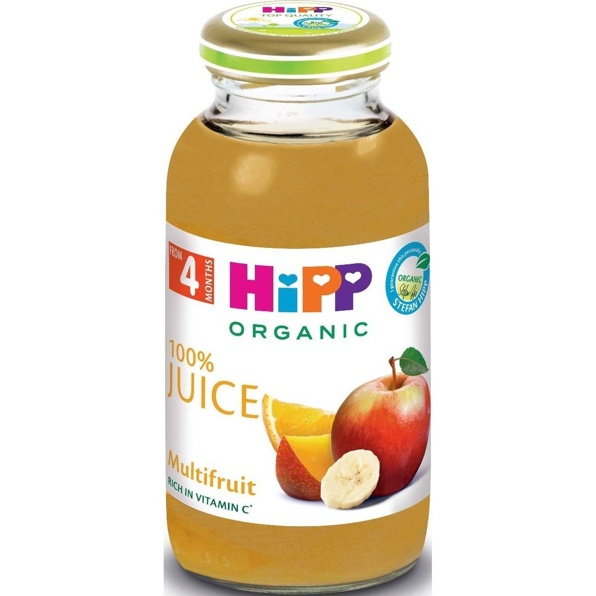 HIPP БИО Сок от плодове мултивитамин 4+ мес. 200 мл valinokids