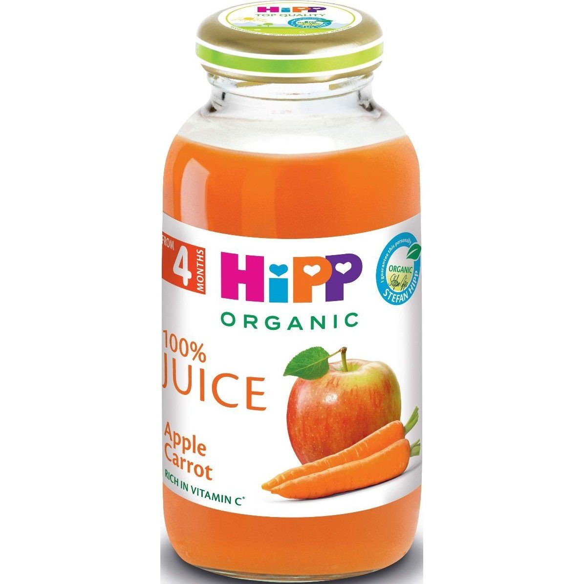 HIPP БИО Сок от ябълки и моркови 4+ мес. 200 мл valinokids