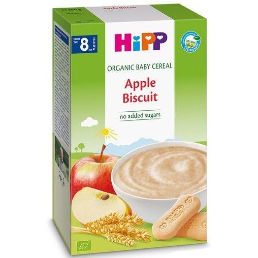 HIPP БИО Безмлечна каша Ябълки и Бисквити 8+ мес. 250г valinokids