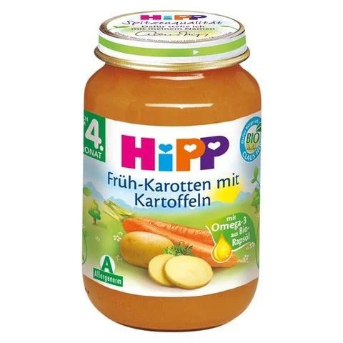 Hipp Био пюре ранни моркови с картофи за деца над 4 месеца х190 грама - 4110 valinokids