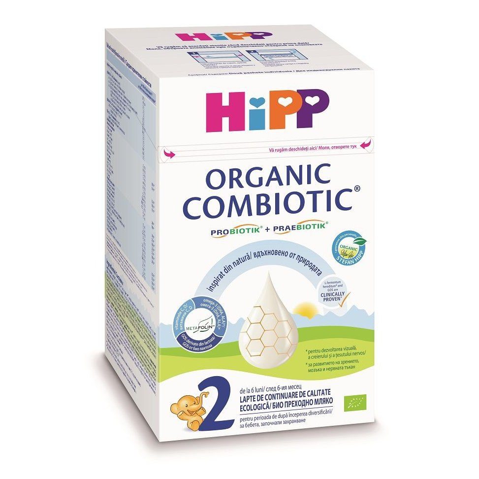 Hipp Organic Combiotic 2 мляко за малки деца 6М+ 800 гр valinokids