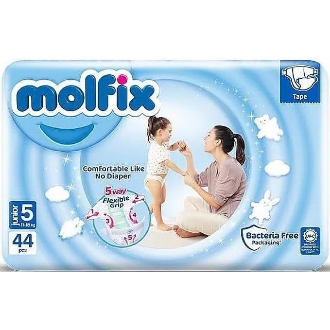 MOLFIX JUMBO Еднократни пелени 5 Junior 11-18 кг 44 бр valinokids