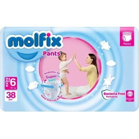 MOLFIX PANTS Еднократни гащи 6-XL 15+ кг 38 бр/пак valinokids