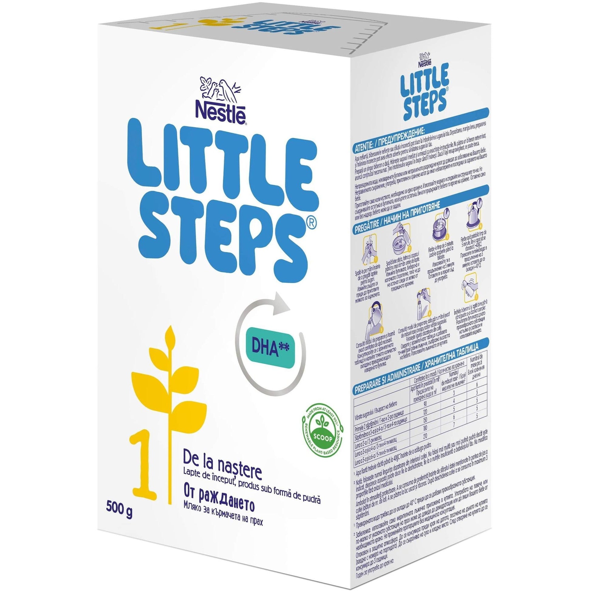 Nestle LITTLE STEPS 1 Мляко за кърмачета 0+ мес. 500 г valinokids