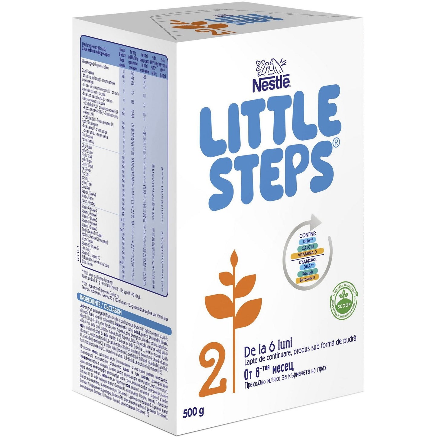 Nestle LITTLE STEPS 2 Преходно мляко 6+ мес. 500 г valinokids