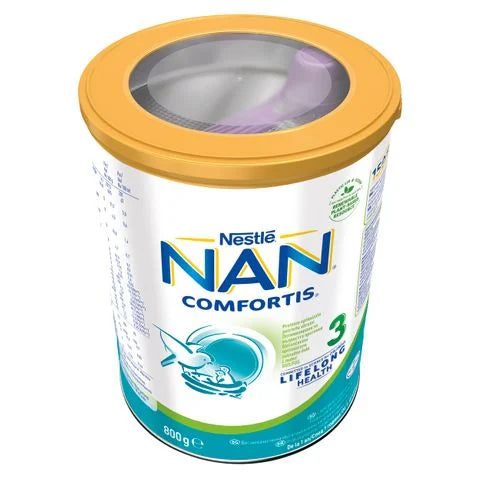 Nestle Nan Comfortis 3 Висококачествено обогатено преходно мляко на прах за малки деца над 12 месеца x800 грама valinokids