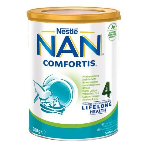 Nestle Nan Comfortis 4 Висококачествено обогатено преходно мляко на прах за малки деца, след 2-рата годинка x800 грама valinokids