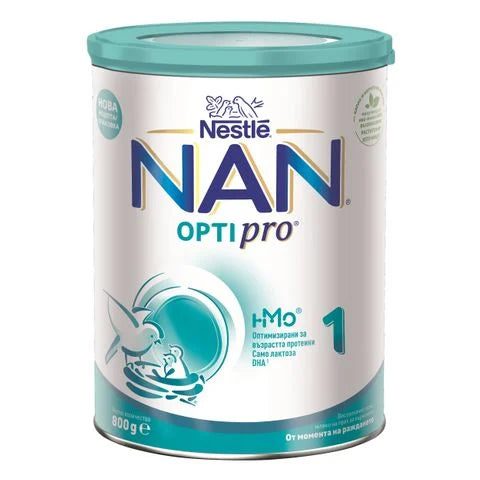 Nestle Nan OptiPro 1 HM-O Висококачествено обогатено мляко за кърмачета, от момента на раждането x800 грама valinokids