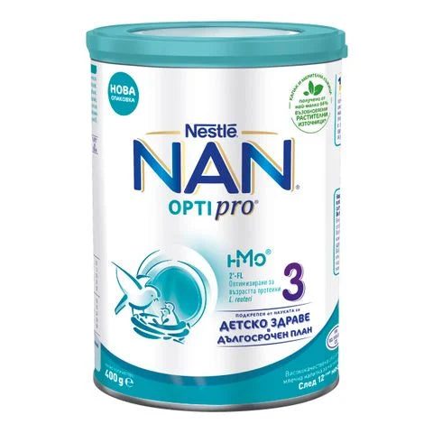 Nestle Nan OptiPro 3 HM-0 Висoкокачествено мляко за деца над 1 година х400 грама valinokids