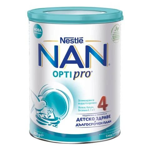Nestle Nan OptiPro 4 Висококачествено обогатено преходно мляко на прах, след 2-рата годинка x800 грама valinokids