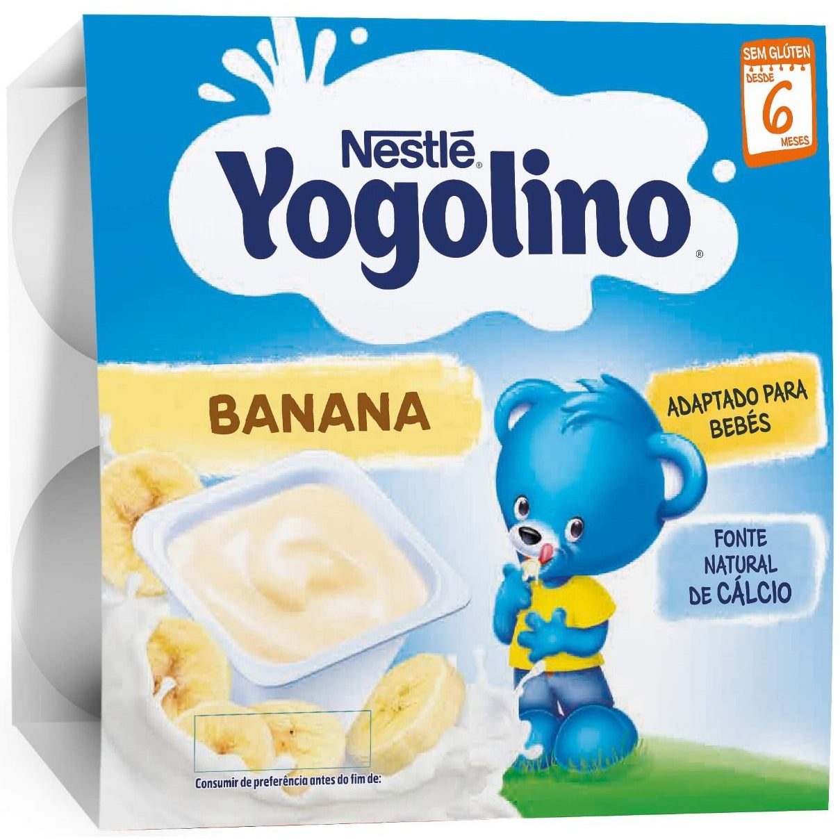 Nestle YOGOLINO Млечен десерт Банан 6+ мес. 4 x 100 г valinokids