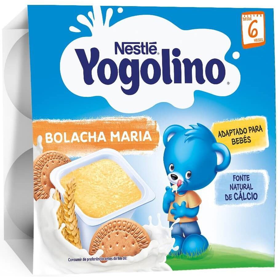 Nestle YOGOLINO Млечен десерт Бисквита 6+ мес. 4 x 100 г valinokids