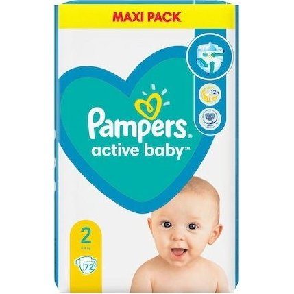 PAMPERS ACTIVE BABY 2-Mini 4-8 кг Пелени 72 бр./пак. VPP valinokids