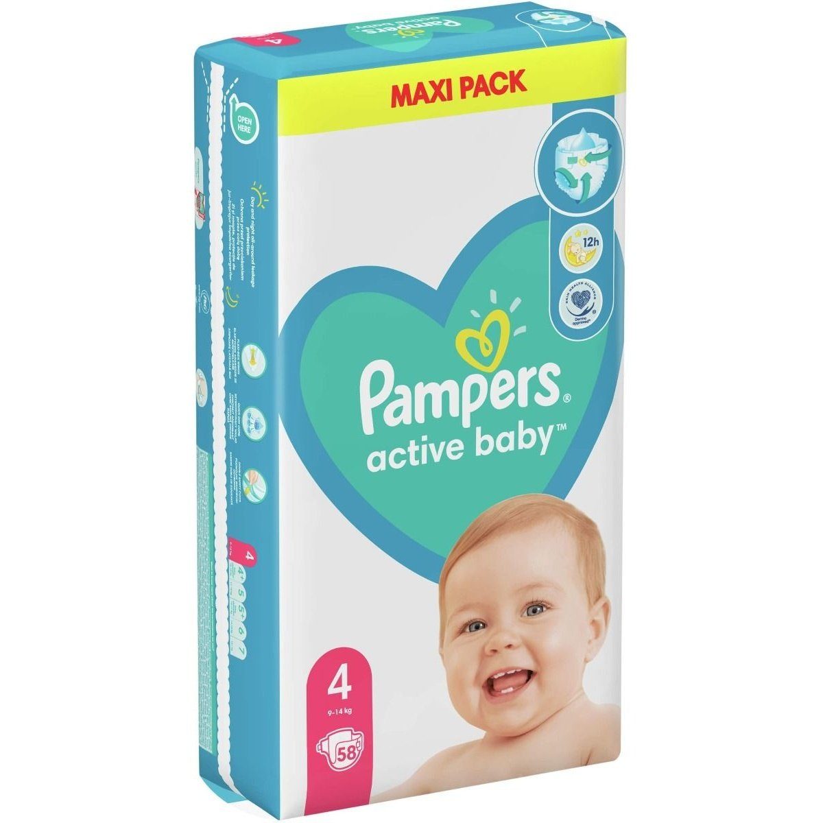 PAMPERS ACTIVE BABY 4-Maxi 9-14кг Пелени 58 бр. VPP valinokids