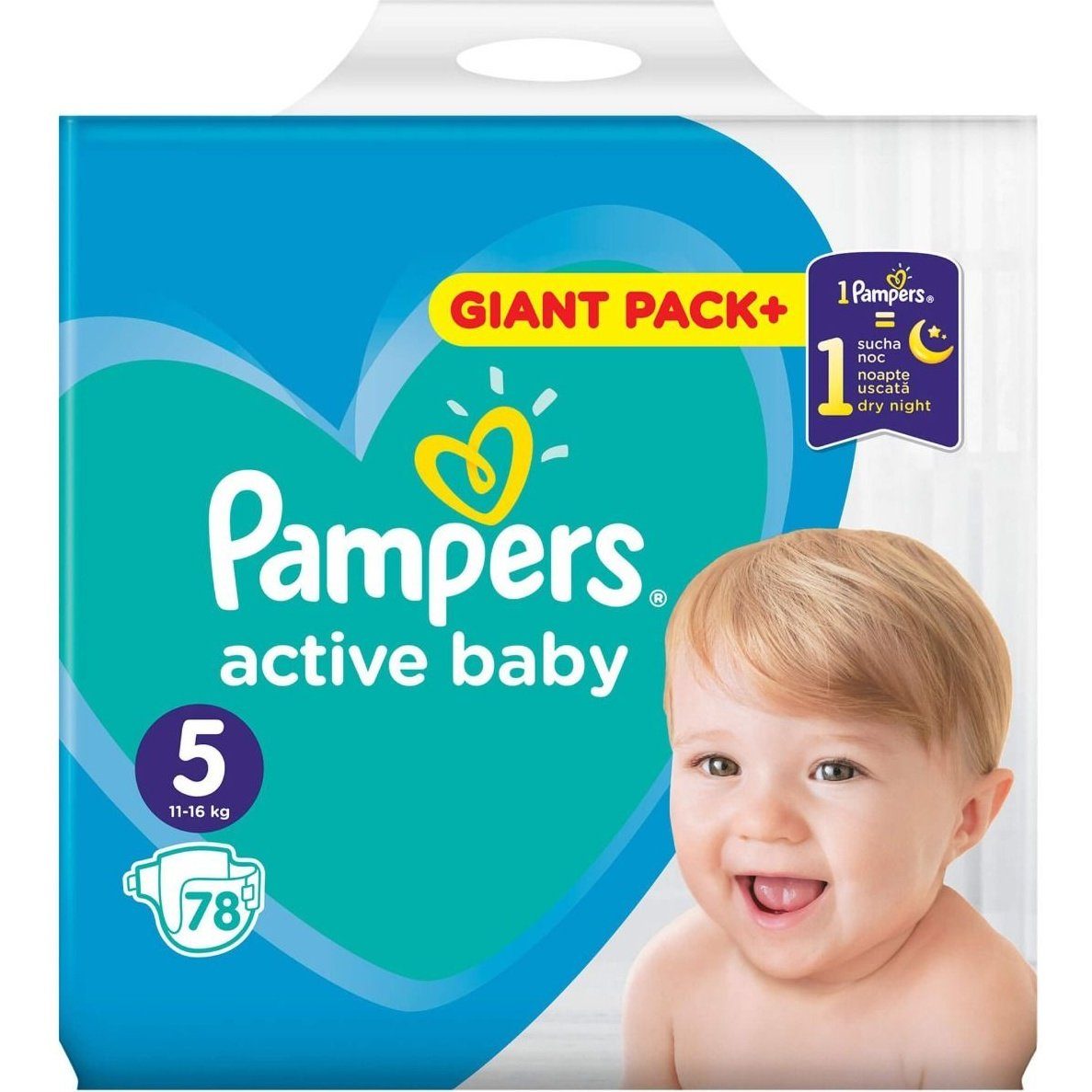 PAMPERS ACTIVE BABY Пелени 5-Junior 11-16кг 78 бр. GPP valinokids