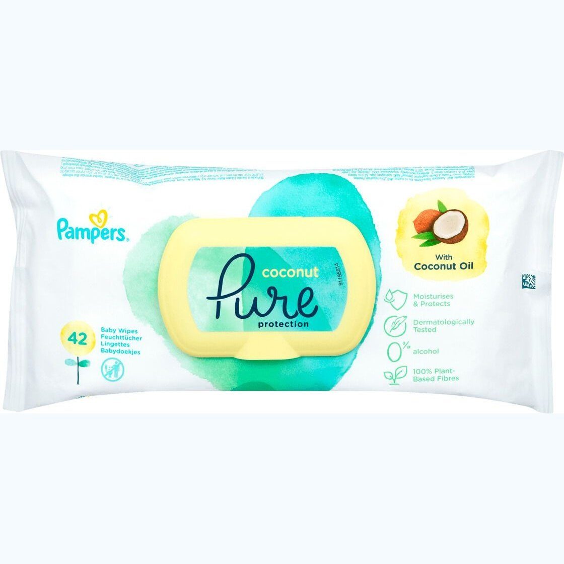 PAMPERS COCONUT PURE влажни кърпи Кокос 42 бр./пак. valinokids