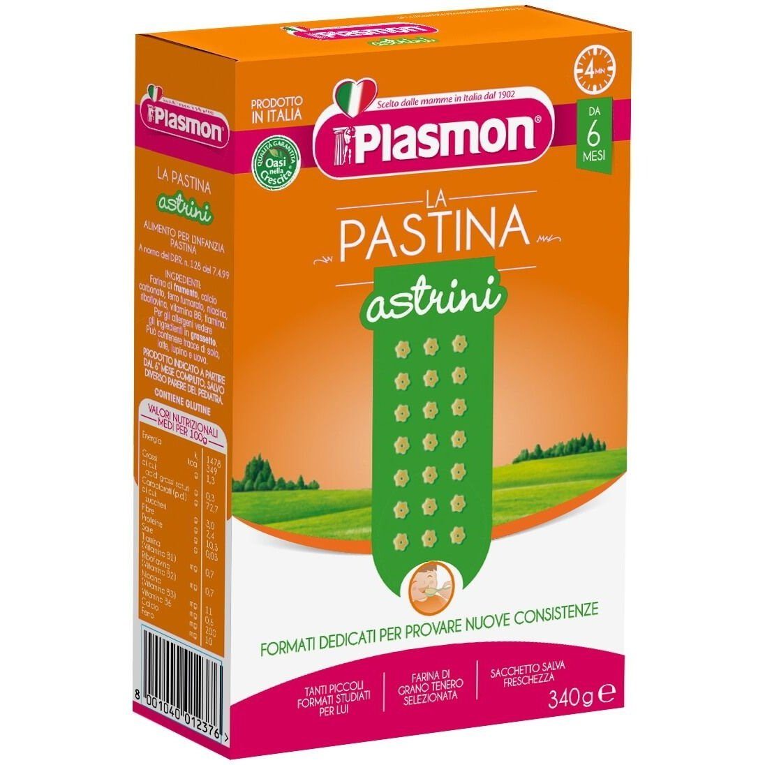 PLASMON ASTRINI Паста звезда 6+ мес. 340 г valinokids