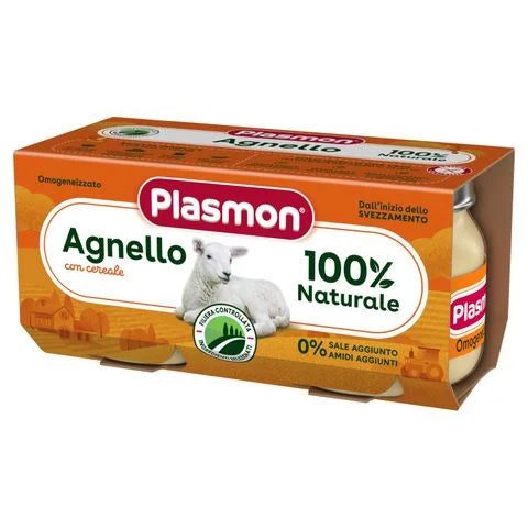 Plasmon пюре агнешко месо за деца от 4-тия месец 2х80 грама - 1091 valinokids